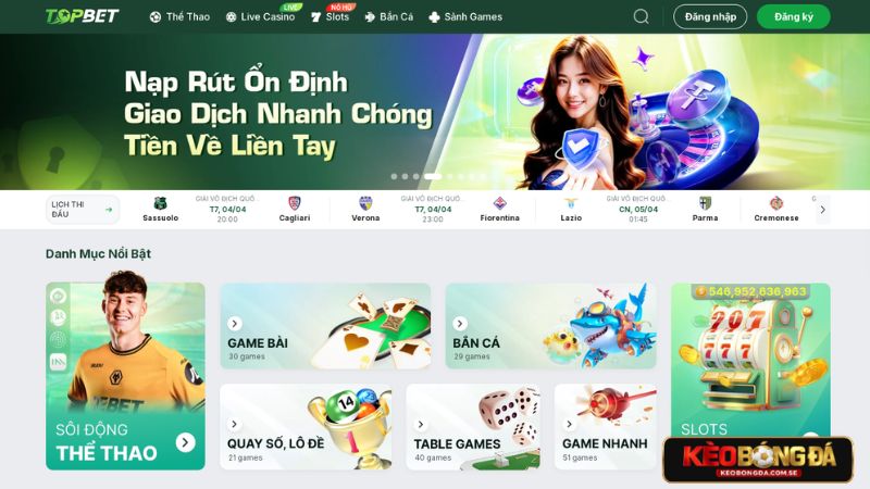 Những ưu thế nổi bật của TOPBET