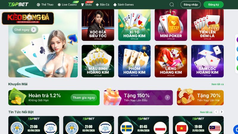 TOPBET trở thành sân chơi được đông đảo cược thủ quan tâm hiện nay